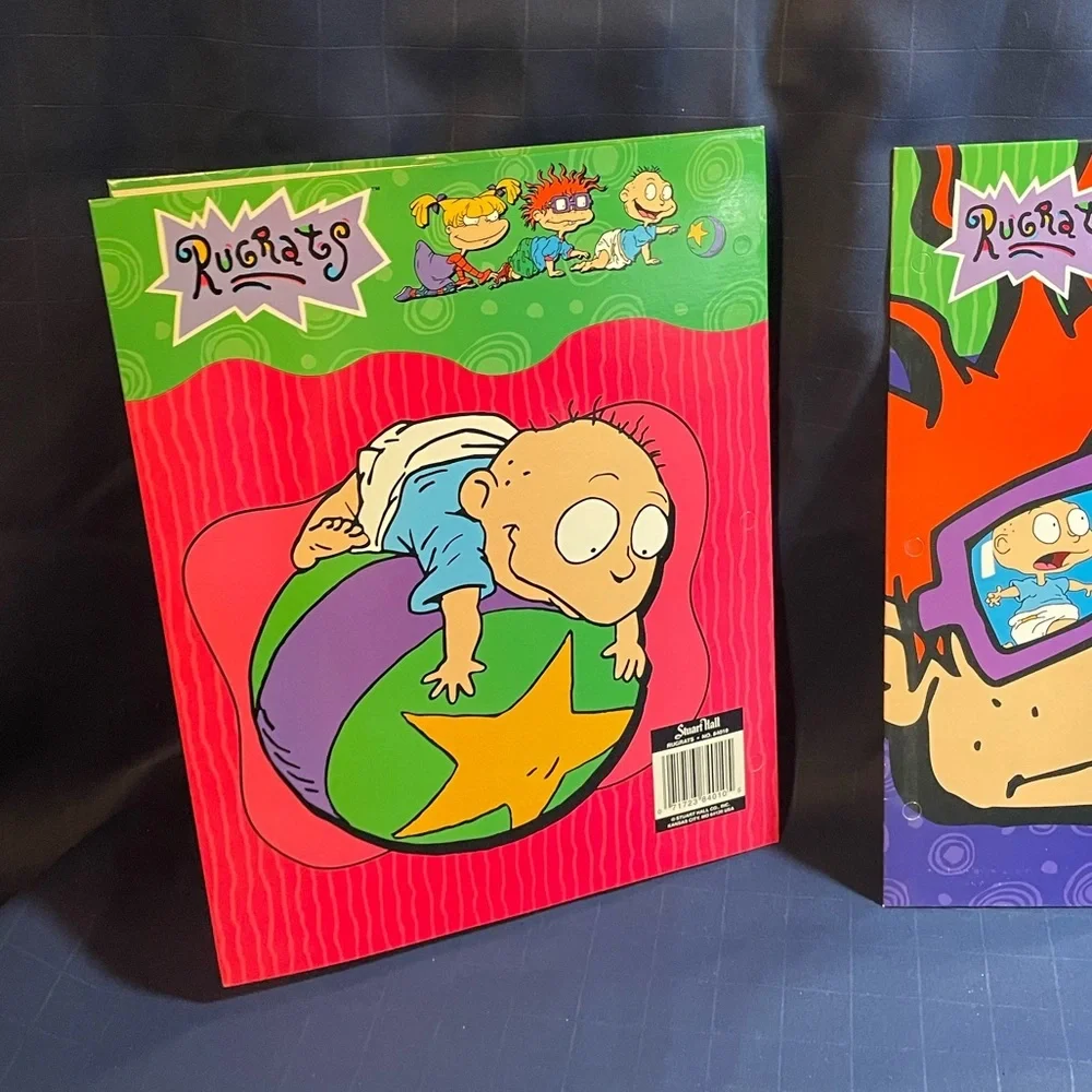 VTG 1998 Nickelodeon’s Rugrats unpunched pocket folder set (2pc) Tommy & Chuckie